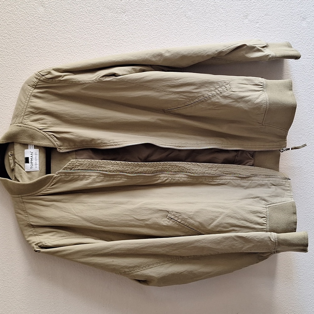 Khaki mens bomber jacket